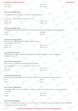 -
-
-
-
NTA Abhyas Test Chapter-wise Questions
Ionic Equilibrium
For more free study materials, visit www.mathongo.com or dow