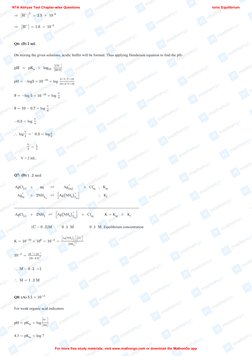-
-
-
-
NTA Abhyas Test Chapter-wise Questions
Ionic Equilibrium
For more free study materials, visit www.mathongo.com or dow