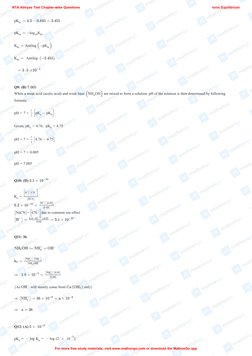 -
-
-
-
NTA Abhyas Test Chapter-wise Questions
Ionic Equilibrium
For more free study materials, visit www.mathongo.com or dow