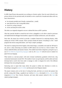 History
In 2006, Sergi Àlvarez (aka pancake) was working as a forensic analyst. Since he wasn't allowed to use
private softwa