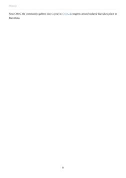 Since 2016, the community gathers once a year in r2con, (https://www.radare.org/con/) a congress around radare2 that takes pl