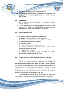 UNIVERSIDAD PERUANA LOS ANDES

Evitan que se produzca una distorsión angular.

Ayudan a que si existe algún asentamiento en
