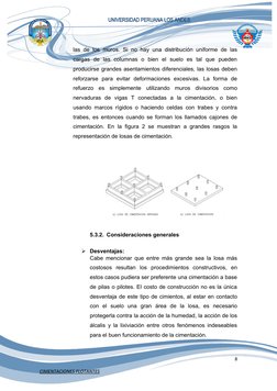 UNIVERSIDAD PERUANA LOS ANDES
las de los muros. Si no hay una distribución uniforme de las
cargas  de  las  columnas  o  bien