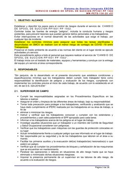 S i s t e m a d e G e s t i ó n I n t e g ra d o E S CO N
S E R V I C I O C A M B I O D E S P O O L D E S U C C I O