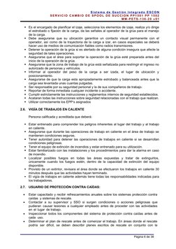 S i s t e m a d e G e s t i ó n I n t e g ra d o E S CO N
S E R V I C I O C A M B I O D E S P O O L D E S U C C I O