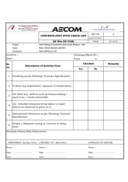 REV.NO.
0
DATE OF REV .
PAGE 
01 of 01
Project        :
Client         :
RAIL VIKAS NIGAM LIMITED
Contractor  :
MAX INFRA (I)