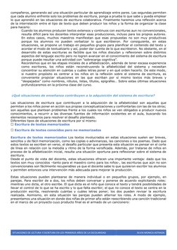 Situaciones de Lectura y Escritura en Los Primeros Años de La ...