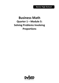 Business Math: Quarter 1 - Module 5: Solving Poblems Involving ...
