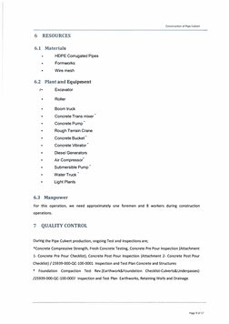 Pipe Culvert Construction Method Statement | PDF | Concrete | Quality ...