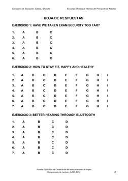 Consejería de Educación, Cultura y Deporte 
 
Escuelas Oficiales de Idiomas del Principado de Asturias 
Prueba Específica de