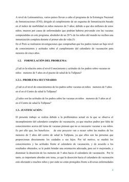 A nivel de Latinoamérica, varios países llevan a cabo el programa de la Estrategia Nacional
de Inmunizaciones (ENI), dirigido