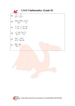 Grade 10 Factorization Guide | PDF | Algebra | Teaching Mathematics