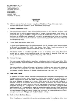CONGENBILL 94 Fixed | PDF | Cargo | Bill Of Lading