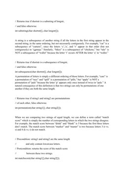 // Returns true if shortstr is a substring of longstr, 
// and false otherwise.
int substring(char shortstr[], char longstr[]