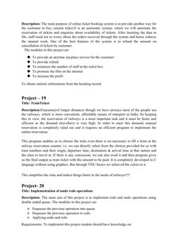 Description: The main purpose of online ticket booking system is to provide another way for
the customer to buy cinema ticket