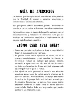 25 Ejercicios de Arteterapia para Sanar | PDF | Las emociones | Terapia ...