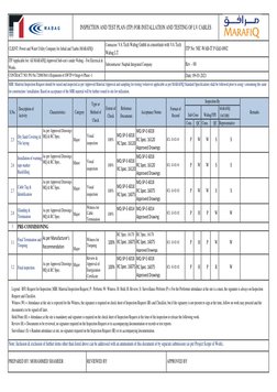 LV Cable Inspection and Testing ITP | PDF | Specification (Technical ...