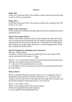 Answers
Define TPC
Tonnes Per Centimetre (TPC) is the number of