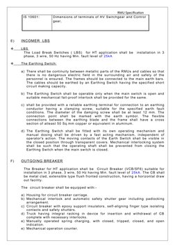 11kV RMU Technical Specifications | PDF | Switch | Alternating Current