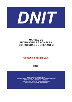 MINISTÉRIO DOS TRANSPORTES
DEPARTAMENTO NACIONAL DE INFRA-ESTRUTURA DE TRANSPORTES
DIRETORIA DE PLANEJAMENTO E PESQUISA
COORD