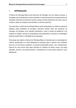 Manual de Hidrologia Básica para Estruturas de Drenagem
5
1
INTRODUÇÃO
O Manual de Hidrologia Básica para Estruturas de
