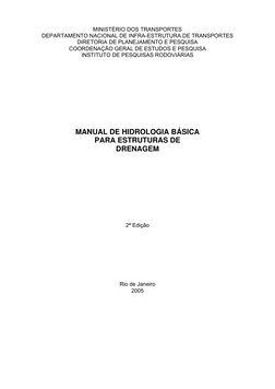 MINISTÉRIO DOS TRANSPORTES
DEPARTAMENTO NACIONAL DE INFRA-ESTRUTURA DE TRANSPORTES
DIRETORIA DE PLANEJAMENTO E PESQUISA
CO
