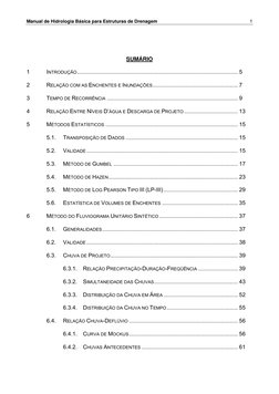 Manual de Hidrologia Básica para Estruturas de Drenagem
1
SUMÁRIO
1
INTRODUÇÃO.........................................
