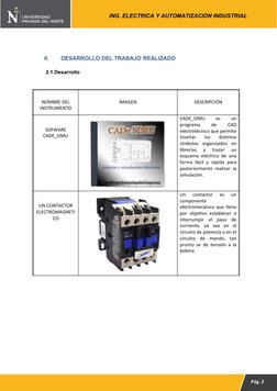 ING. ELECTRICA Y AUTOMATIZACION INDUSTRIAL
II.
DESARROLLO DEL TRABAJO REALIZADO
         2.1 Desarrollo 
NOMBRE DEL
INSTRUMEN