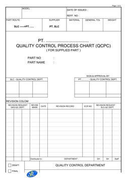 Sample Qcpc Quality Control Process Chart (QCPC) | PDF | Materials | Industries