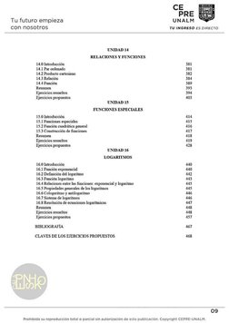 Tu futuro empieza 
UNALM 
con nosotros 
TU INGRESO ES DIRECTO 
UNIDAD 14 
RELACIONES Y FUNCIONES 
14.0 Introducción 
38