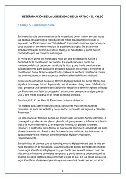 6 
 
 
 
DETERMINACIÓN DE LA LONGEVIDAD DE UN NATIVO - EL HYLEG 
 
CAPÍTULO 1. INTRODUCCIÓN 
 
En lo relativo a la de