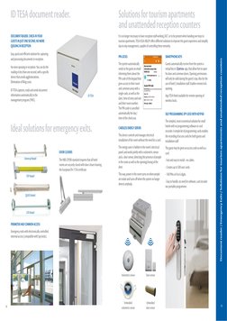 19
18
Document reader / Emergency Exits / Solutions for tourism apartments and unattended reception counters
19
Volumetric s