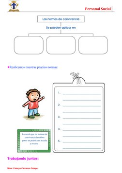 Normas de Convivencia para Primer Grado | PDF