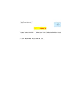 Calcular el valor de r
r=
0.999254
Como r es muy próximo a 1, entonces la curva  correspondiente a la función cuadrática se a
