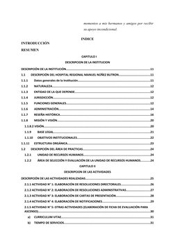 momentos a mis hermanos y amigos por recibir
su apoyo incondicional.
INDICE
INTRODUCCIÓN
RESUMEN
CAPITULO I
DESCRIPCION DE LA