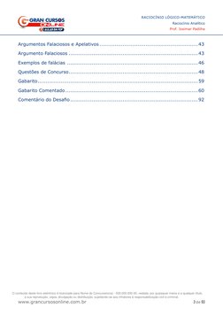 (http://www.grancursosonline.com.br)3 de 93
RACIOCÍNIO LÓGICO-MATEMÁTICO
Raciocínio Analítico
Prof. Josimar Padilha 
www.gra