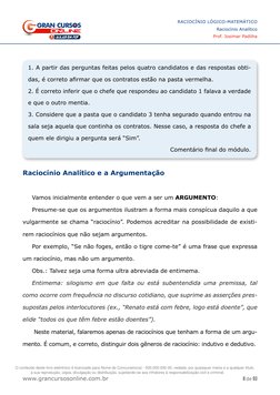 (http://www.grancursosonline.com.br)8 de 93
RACIOCÍNIO LÓGICO-MATEMÁTICO
Raciocínio Analítico
Prof. Josimar Padilha 
www.gra