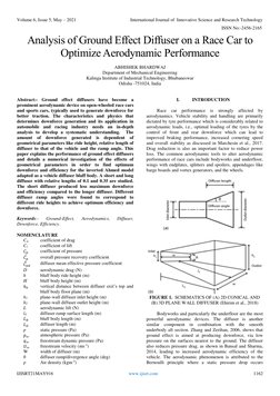 Optimizing Race Car Diffuser Aerodynamics | PDF | Drag (Physics) | Lift ...