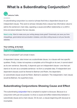 (https://www.grammarly.com/blog/author/ctraffis/)What Is a Subordinating Conjunction?
Catherine Traffis (https://www.grammar