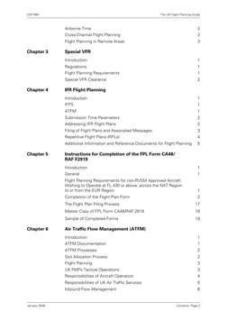 CAP 694
The UK Flight Planning Guide
  Contents  Page 2
Airborne Time
2
Cross-Channel Flight Planning
2
Flight Planning in Re