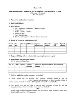 Tree Cutting Permit Application Form | PDF | Plantation | Trees