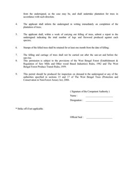 Tree Cutting Permit Application Form | PDF | Plantation | Trees