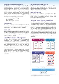 EPI Data Centre Training Framework
©
The EPI Data Centre Training Framework© provides a 
structured course curriculum for ind