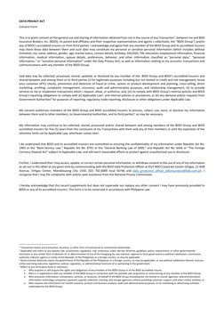 DATA PRIVACY ACT 
Consent Form 
 
This is to grant consent on the general use and sharing of information obtained from me