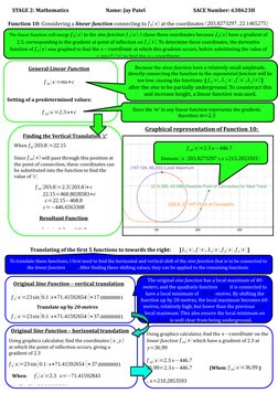 STAGE 2: Mathematics                              Name: Jay Patel                                       SACE Number: 638623H