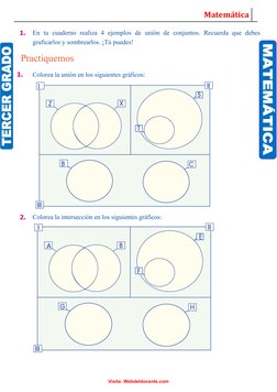 Ejercicios de Conjuntos para Tercer Grado | PDF | Enseñanza de matemática