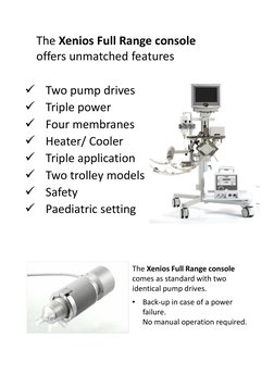 Xenios Full Range ECMO Console Overview | PDF | Medical Specialties ...