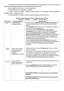Drafting Creative Nonfiction: Module 2 | PDF | Creative Nonfiction ...