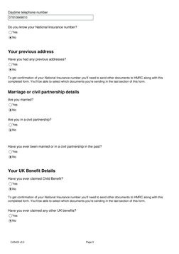 Ca5403 Form.pdf CA5403 Form for National Insurance Confirmation | PDF | Birth ...