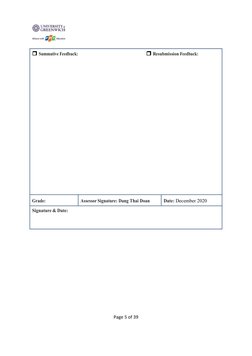 Page 5 of 39 
 
 Summative Feedback:                                                                  Resubmission Fe